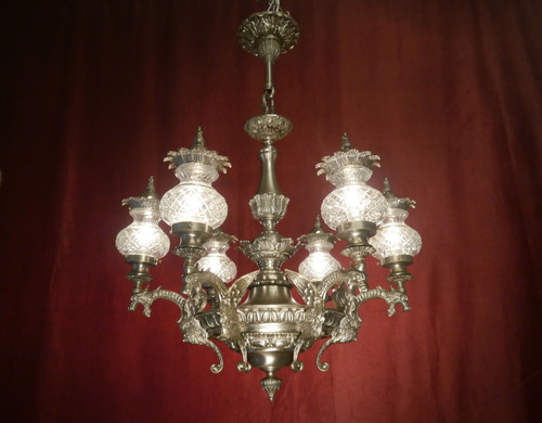 French dragon chandelier - french,
