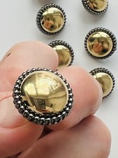 7 X Gold Pewter 18mm Buttons
