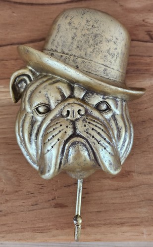 Gold coloured resin - coloured, bulldog
