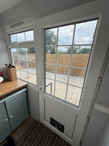 Upvc glass door white - door,