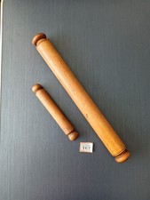 2x Vintage Country Kitchen Wooden Rolling Pins Baking Rustic Utensils ? T167 ML