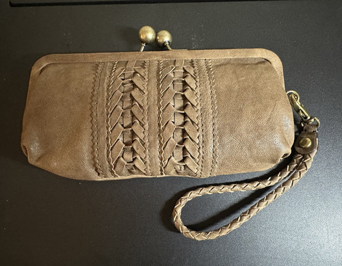 Fossil leather wrist purse - fossil,