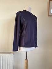 ROHAN Core Zip L/S Top T-Shirt Purple Women's M. Long Sleeve. Moisture Control