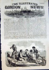 Original Old Antique Print