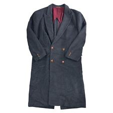 Seventy Wool Cashmere Blend Overcoat Made In Italy Long Grey Mens Large