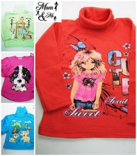 Kids Girls&Boys Toddler Fleece Long Sleeve Cotton Polo Neck Top Roll&Sweaters