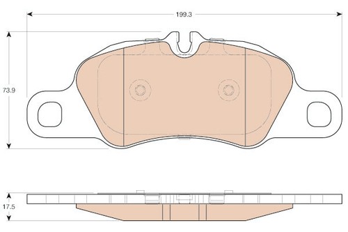 New brake pad set disc - new,