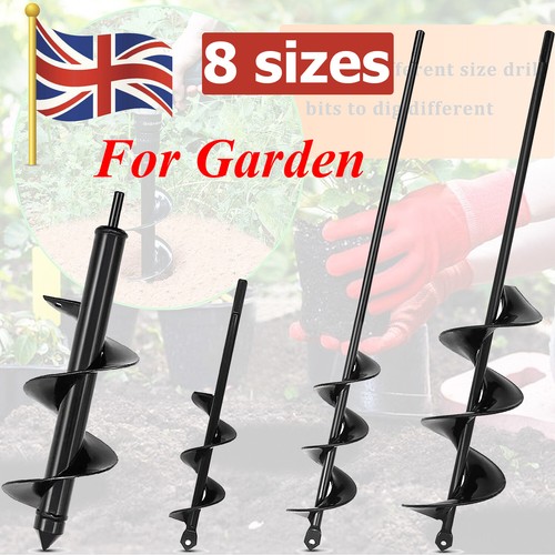 Auger spiral drill bit post - spiral,