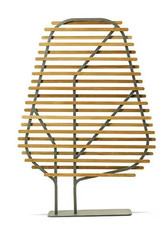 ETHIMO CLOSTRA SHIELD by Emmanuel Gallina 123x175cm RRP £1264 Natural Teak/Metal