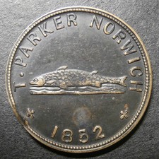 Farthing token 19thC - T