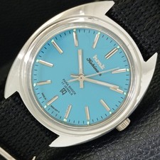 INDIAN VINTAGE HMT KOHINOOR HAND-WINDING MENS TURQUOISE BLUE WATCH a440979-2