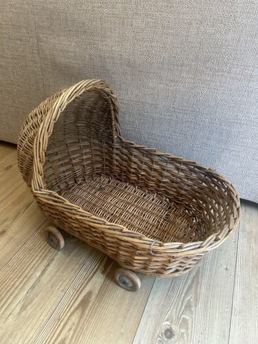 Vintage wicker doll - vintage, teddy