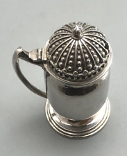 Arts & Crafts Style Silver Mustard Pot Omar Ramsden London 1938 CELZX