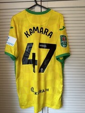MATCH WORN 2024-25 Norwich City Home Shirt KAMARA 47