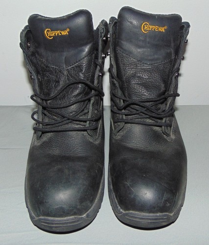 Chippewa black leather ankle - chippewa,