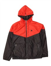 NIKE Mens Hooded Reversible Jacket UK 42/44 Large Black Colourblock DV95