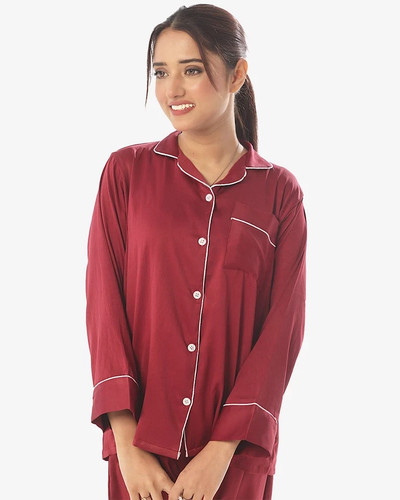 Satin silk pajama suit with - pajama,