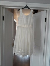 NEXT Signature Bridesmaid Dress Age 12 Ht 152cm Ivory Polyester/Silk Worn Once