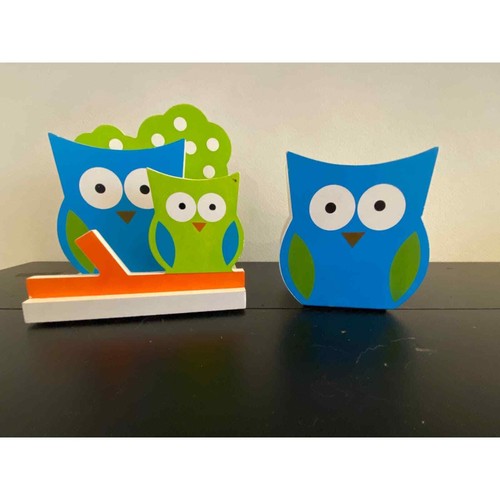 Adorable owl family desk set - adorable,
