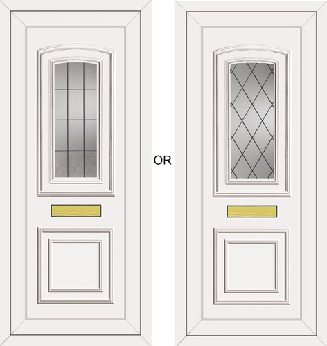 White full height upvc - full, door