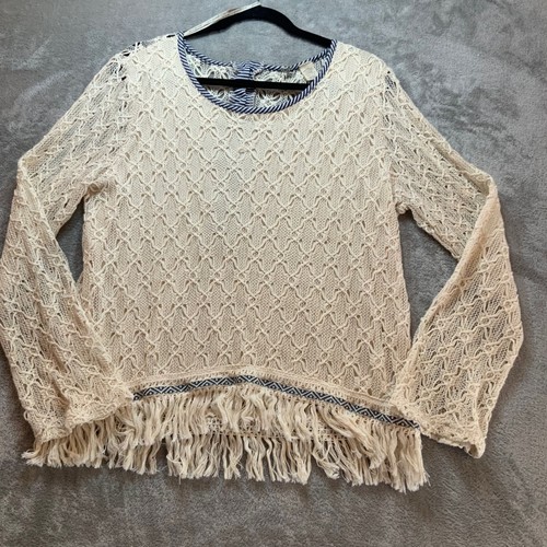Bke women cream crochet knit - cream,