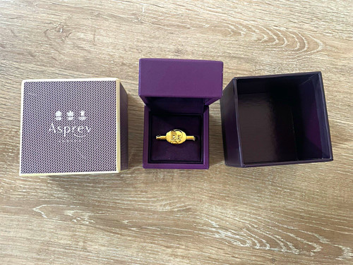 Asprey gold tone oval men - gold, men's
