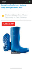 Dunlop FoodPro Purofort Multigrip Safety Wellington Boot-Blue