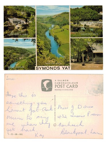 Vintage postcard symonds yat - vintage,