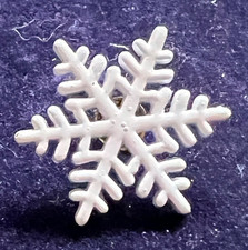 PAIR SNOWFLAKE PIN BADGES CANCER RESEARCH