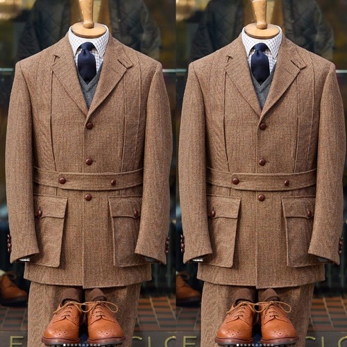 Vintage tweed herringbone - vintage,