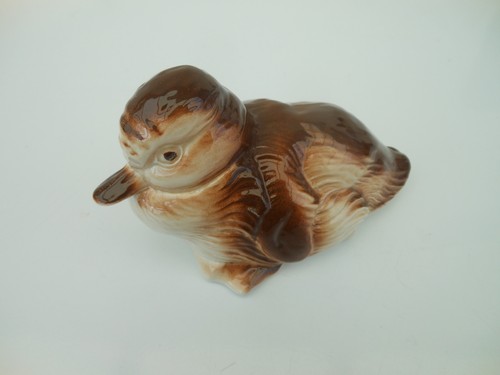 Poole pottery brown cream - &,