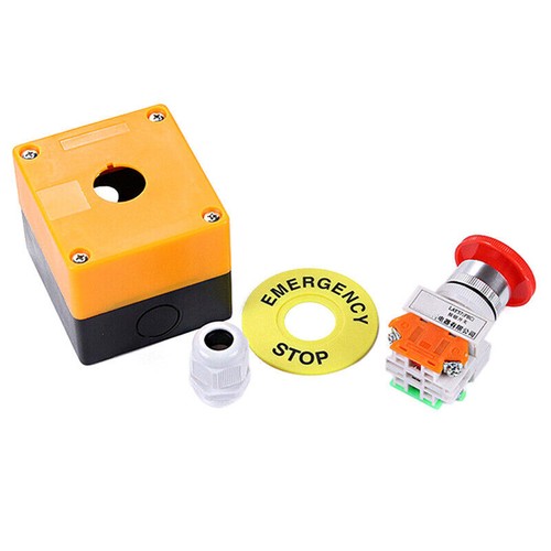 Push button red mushroom - button,