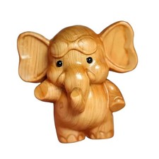 Wooden Elephant Figurine