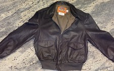 Cooper Sportswear A-2 Leather Bomber Jacket, Size 48R — US Air Force Style