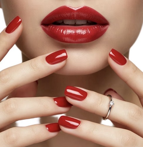 24x false nails bright red - 24x,