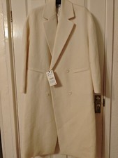 Zara Wool Coat White ivory new