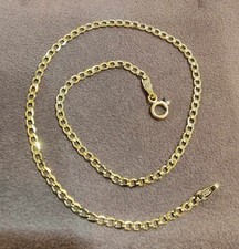 Curb Anklet 9ct Gold Solid Curb Link  Fully Hallmarked Ankle Bracelet 9ct Gold