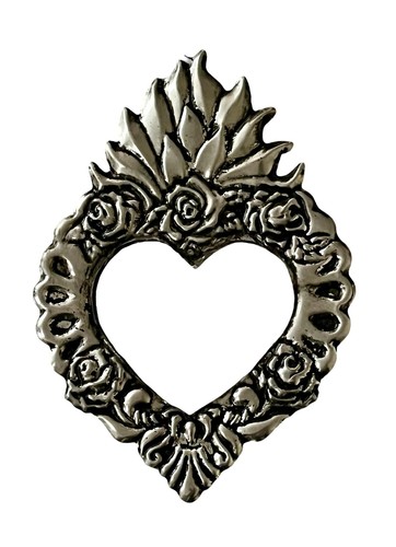 Tin heart mirror mexican - mirror,,