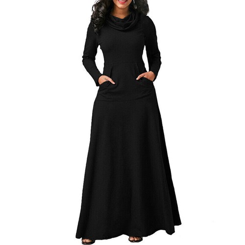 High neck pullover maxi dress - maxi,