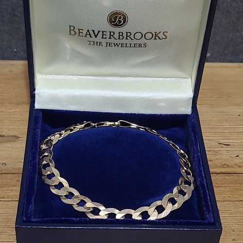 9ct gold large gents - large, bracelet