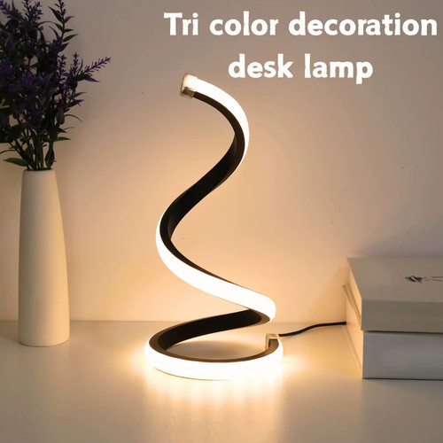 Led spiral desk - lamp, modern