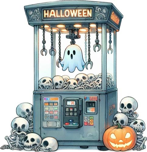 Halloween claw machine ghost - halloween,