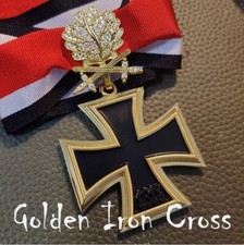 Wwii german golden iron cross - wwii,