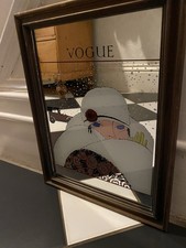 Vogue Early February 1919 Vintage Advertising Mirror Framed 10.5"x13.5"