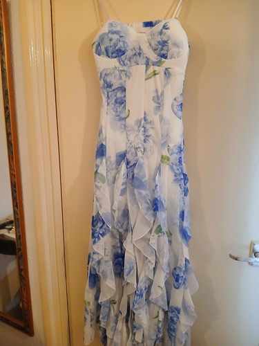 Blue white floaty backless - blue/white,