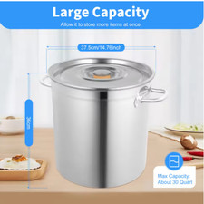 35L Stainless Steel Stock Pot