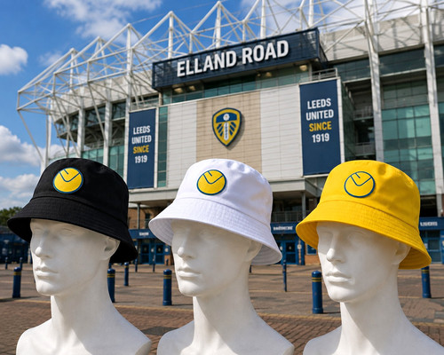Leeds utd smiley bucket hat - leeds,
