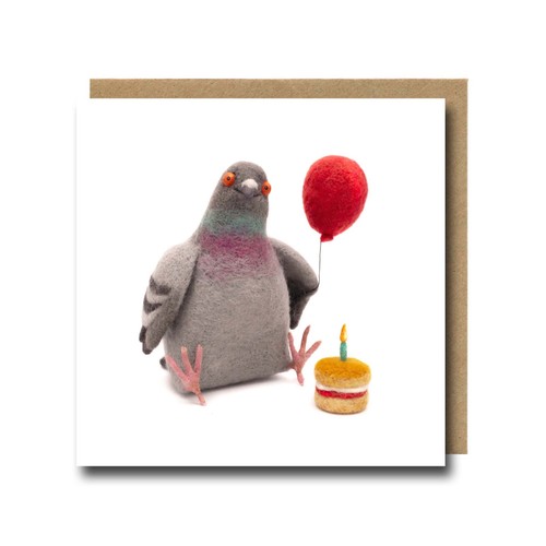 Funny pigeon birthday card - birthday,