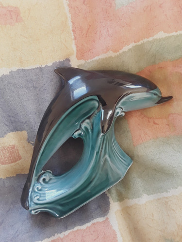 Poole pottery dolphin ornament - pottery,