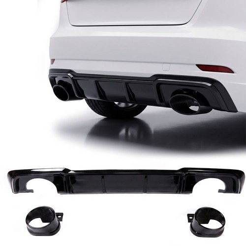 Rear diffuser black tips - black,